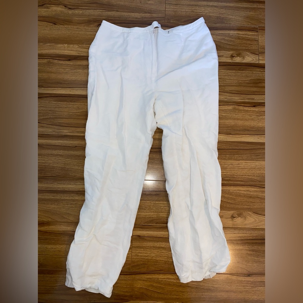 Women’s Ann Taylor white linen pants
